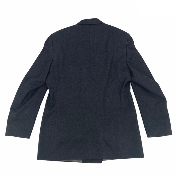 CHRISTIAN DIOR Vintage 80’s Charcoal Gray Wool Blazer Size 44L - Picture 3 of 11